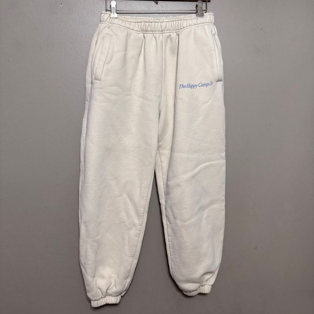 Happy Camp3r women’s logo cream sweatpants size XL